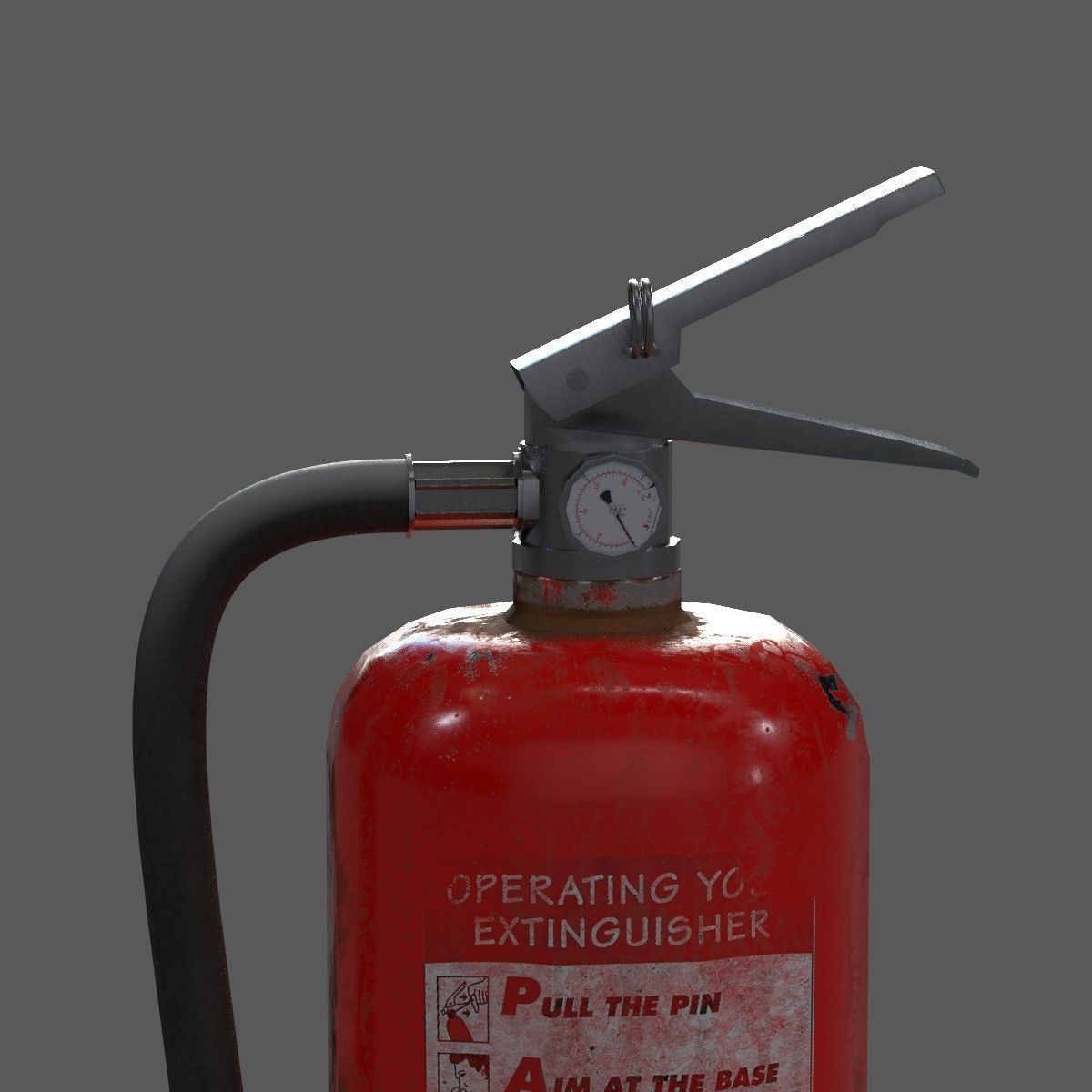 Low-poly fire extinguisher Low-poly 3D model_2