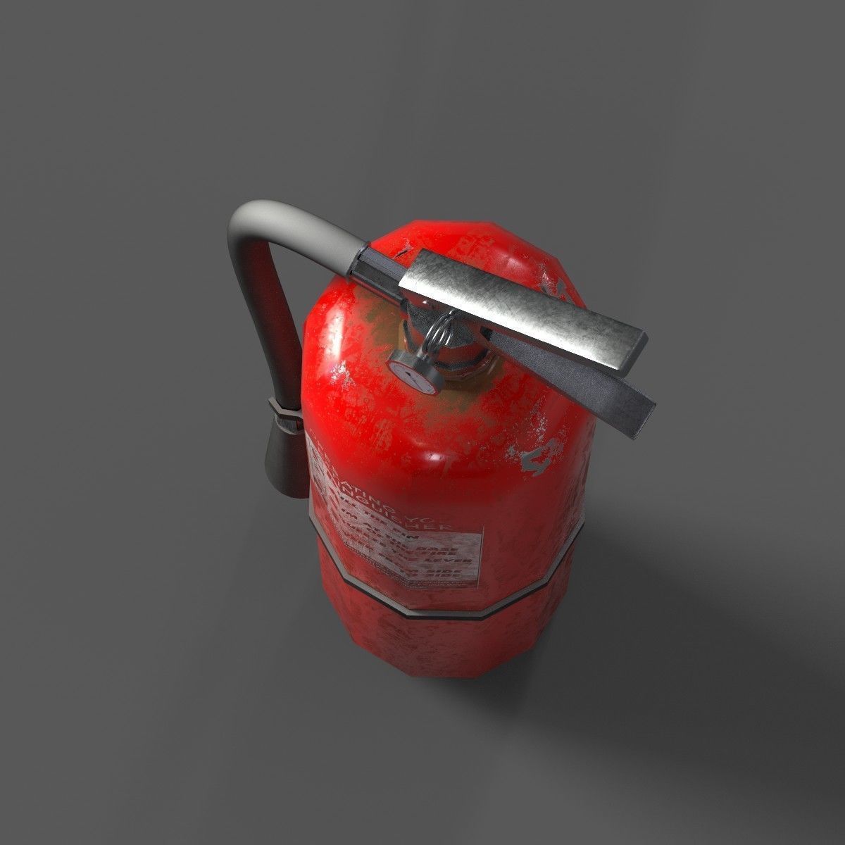 Low-poly fire extinguisher Low-poly 3D model_3