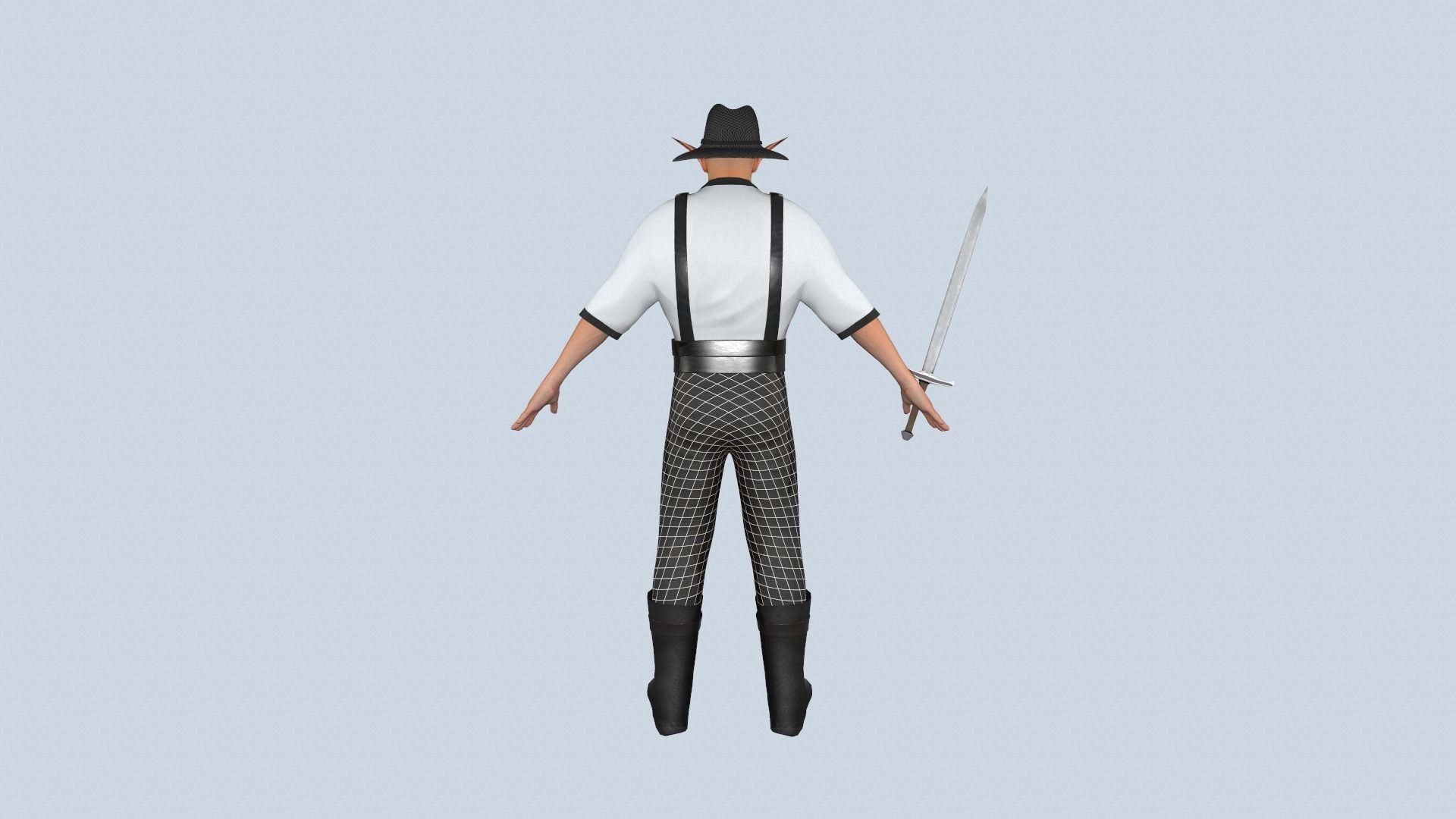 Elf Merchant Low-poly 3D model_6