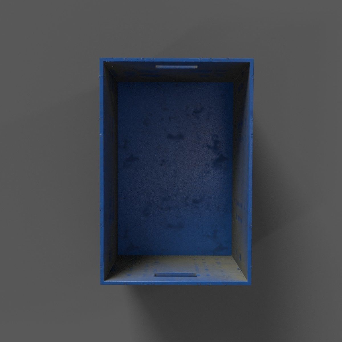 low-poly box crate with number Low-poly 3D model_3
