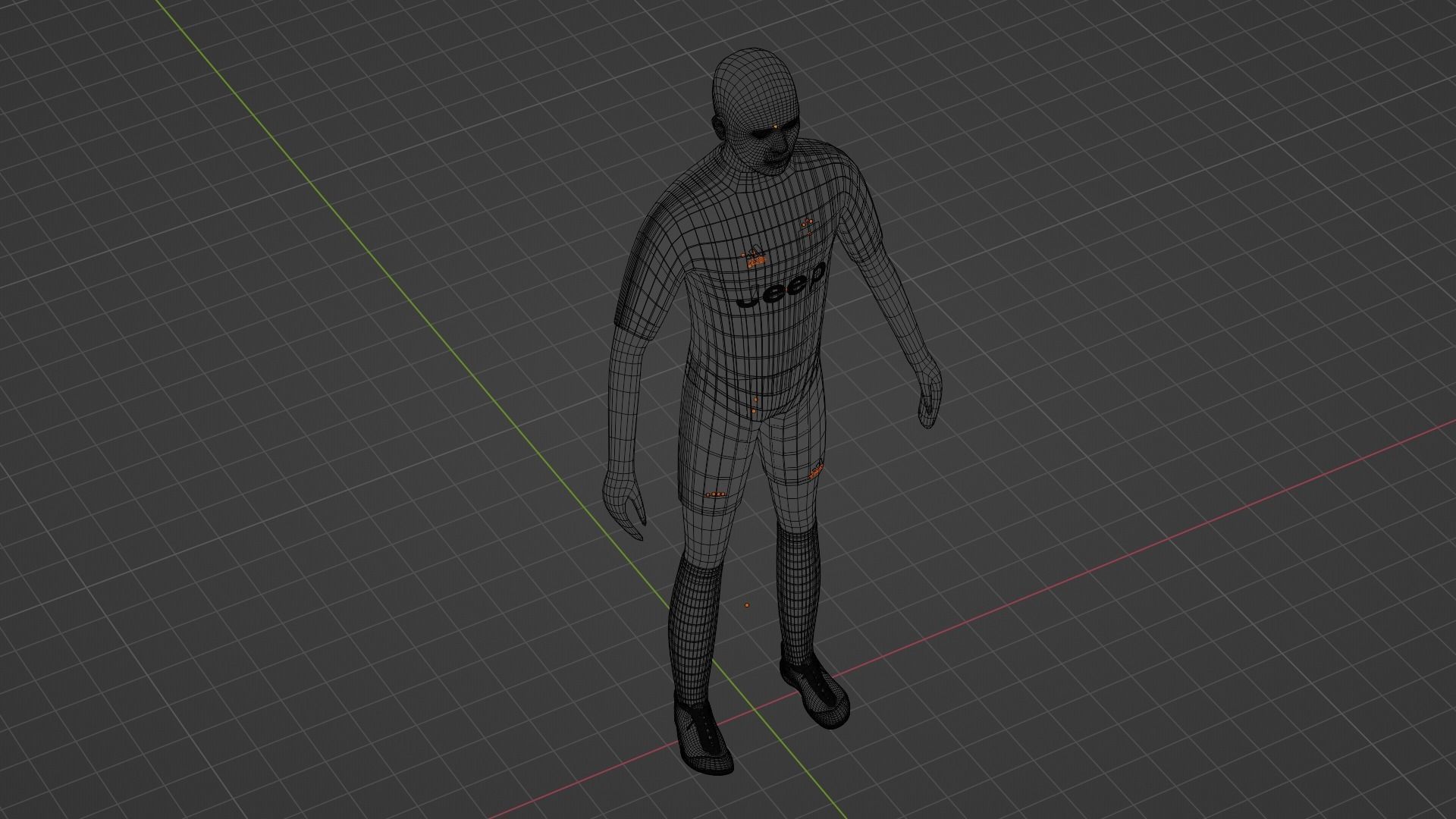 Soccer Player - Juventus Low-poly 3D model_9