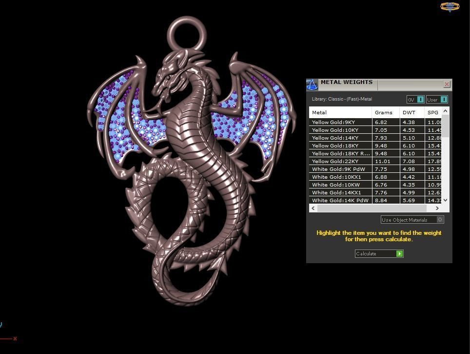 dragon pendant 3D print model_4