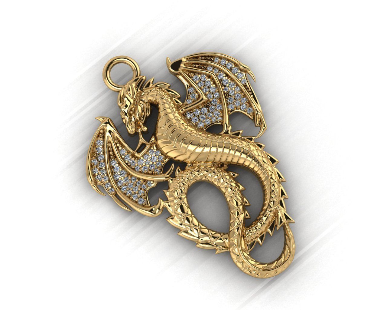 dragon pendant 3D print model_3