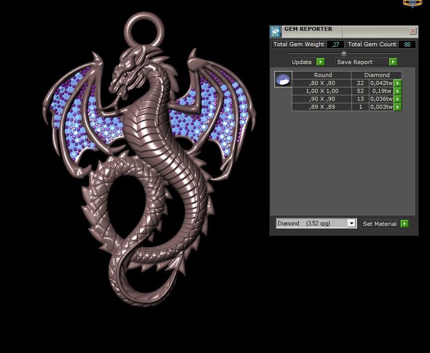 dragon pendant 3D print model_5