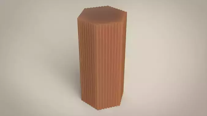 Hexagonal candle for silicon mold 3D print 