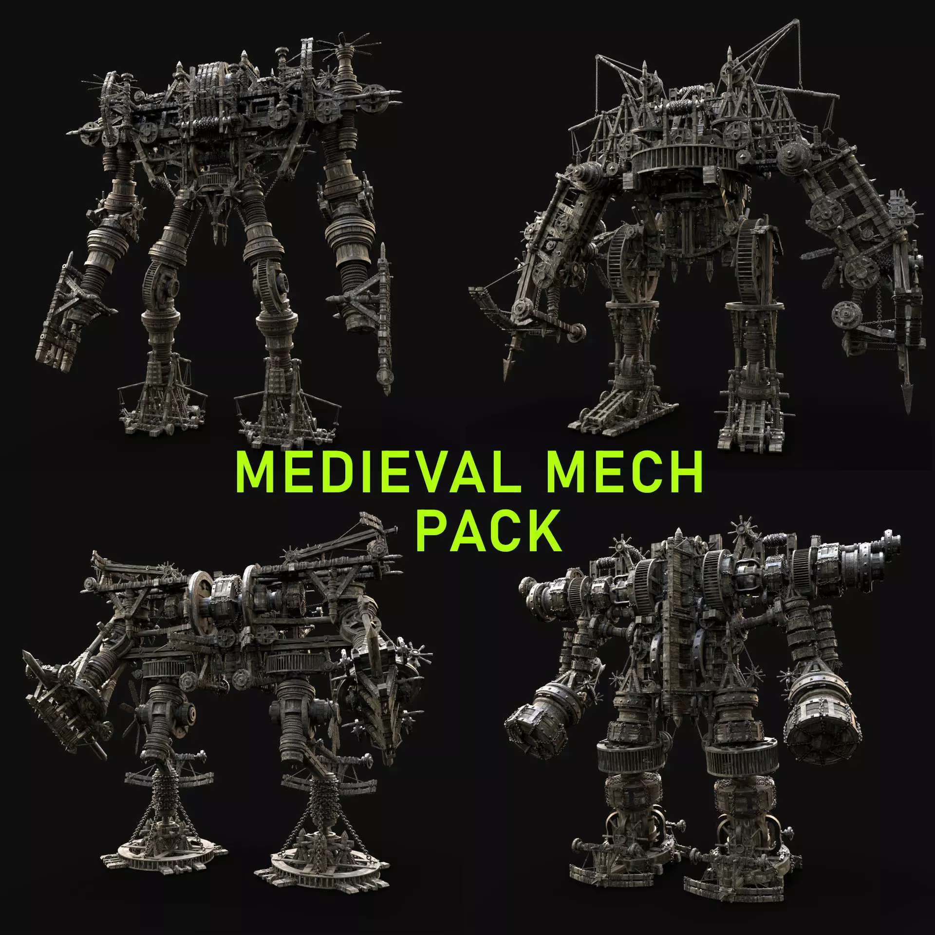 MECH GIANT ROBOT SIEGE WAR MACHINE MEDIEVAL MECHA COLLECTION AAA _0