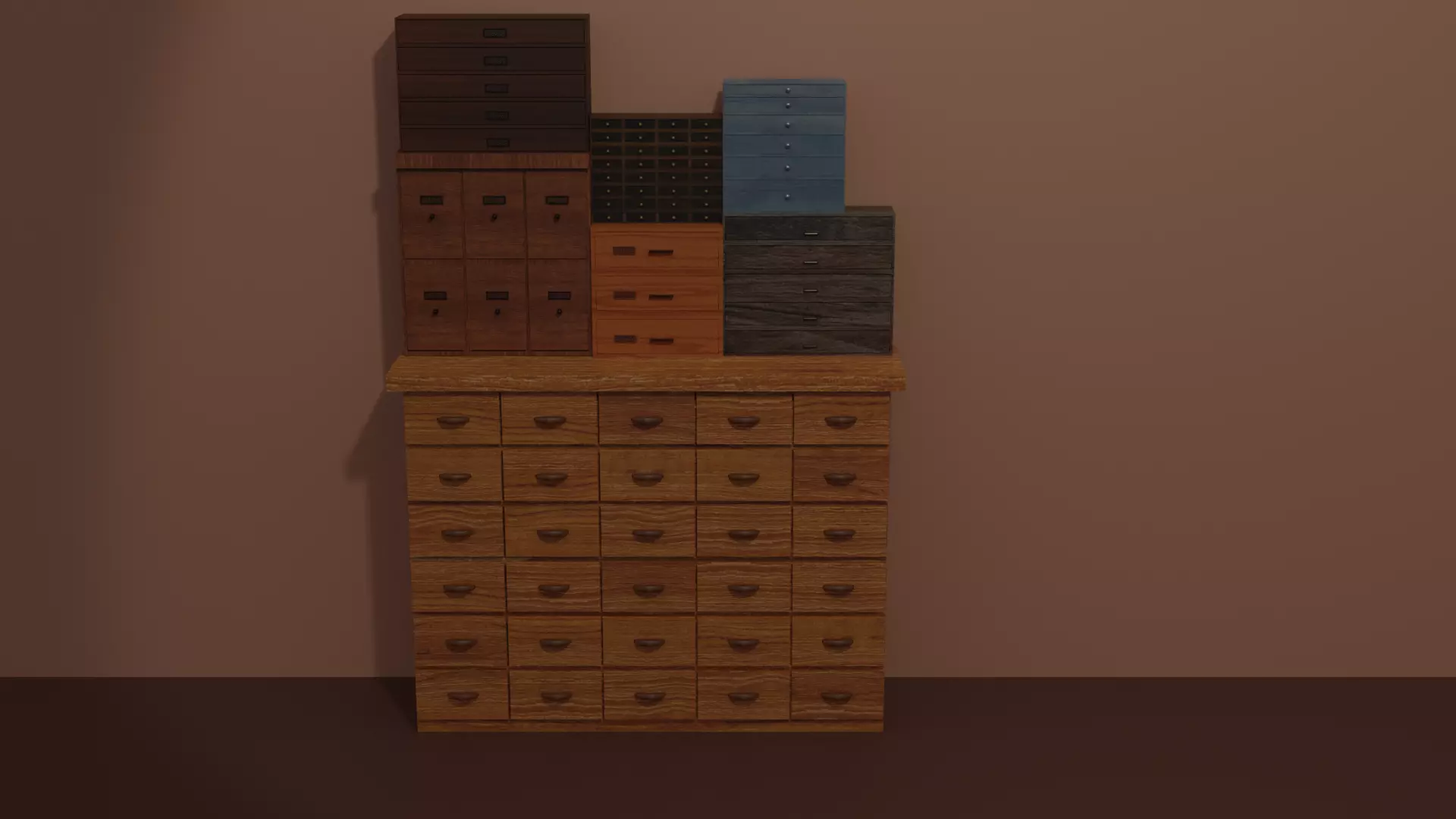 Office cabinet from Weasley home Barrow Harry Potter movie 3D model