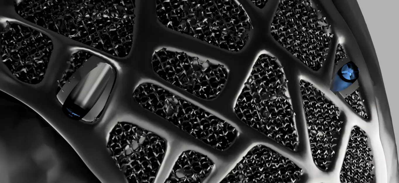 Trabecular titanium prosthesis 3D print model_0