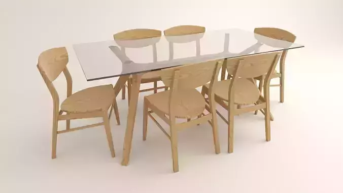 Dining table and chir