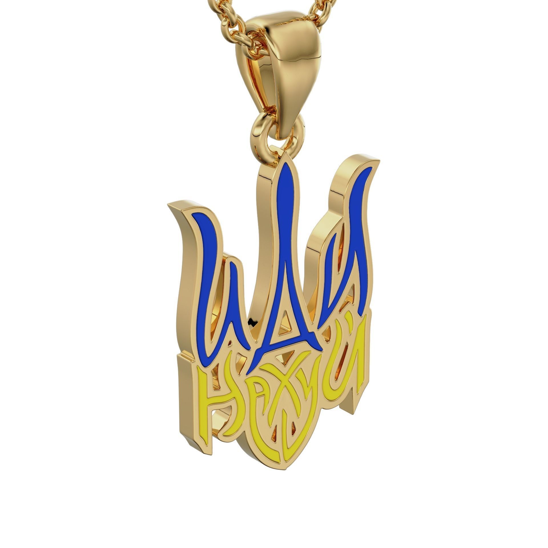 Emblem of Ukraine 3D print model_4