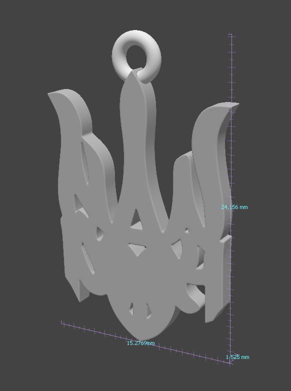 Emblem of Ukraine 3D print model_10