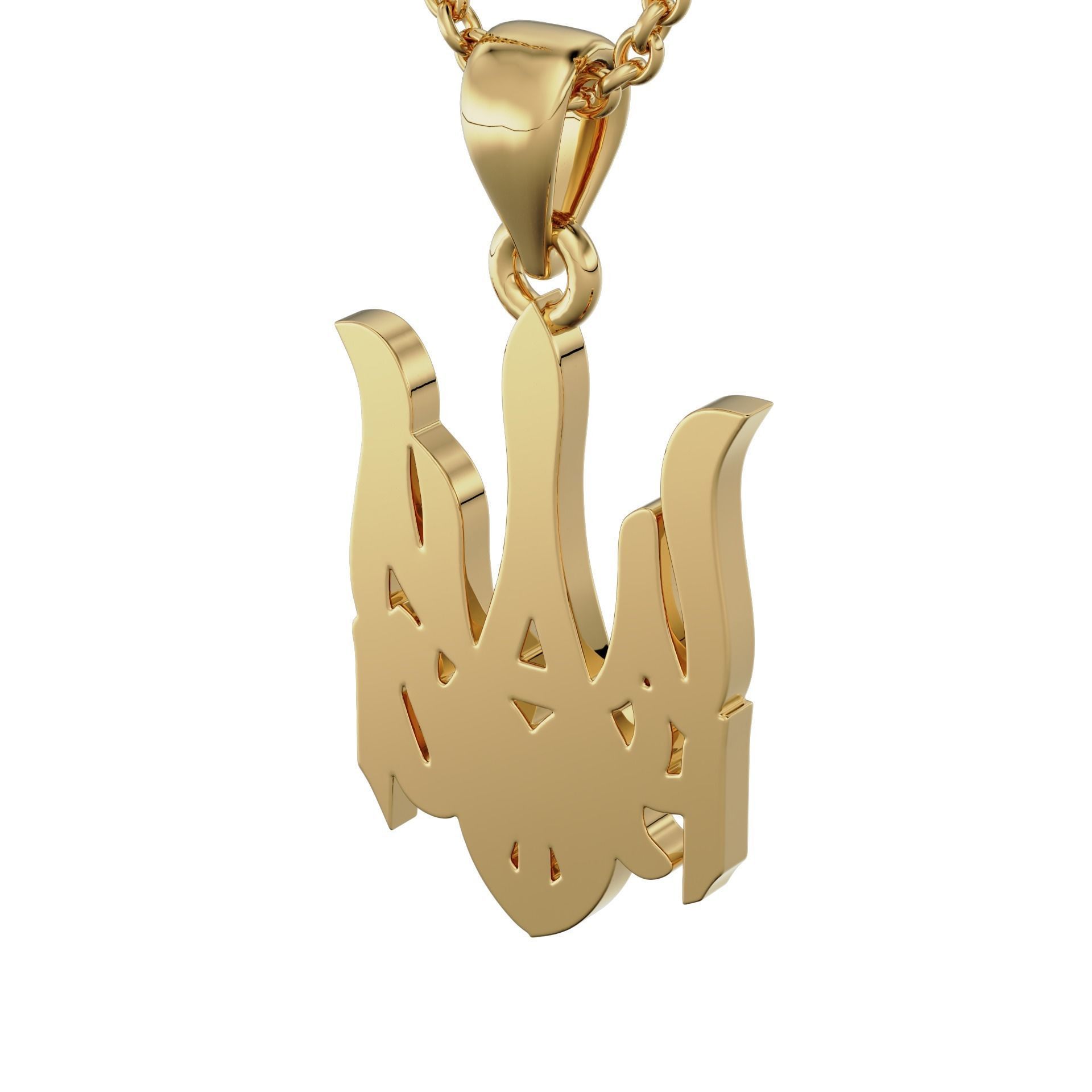 Emblem of Ukraine 3D print model_7