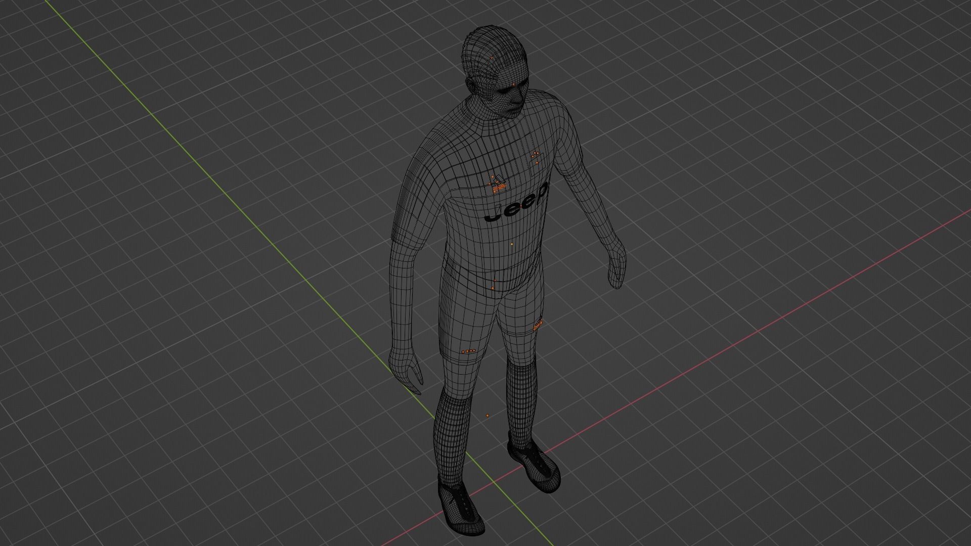 Soccer Player - Juventus Low-poly 3D model_9