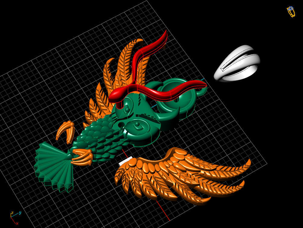 Owl pendant 3D print model_13