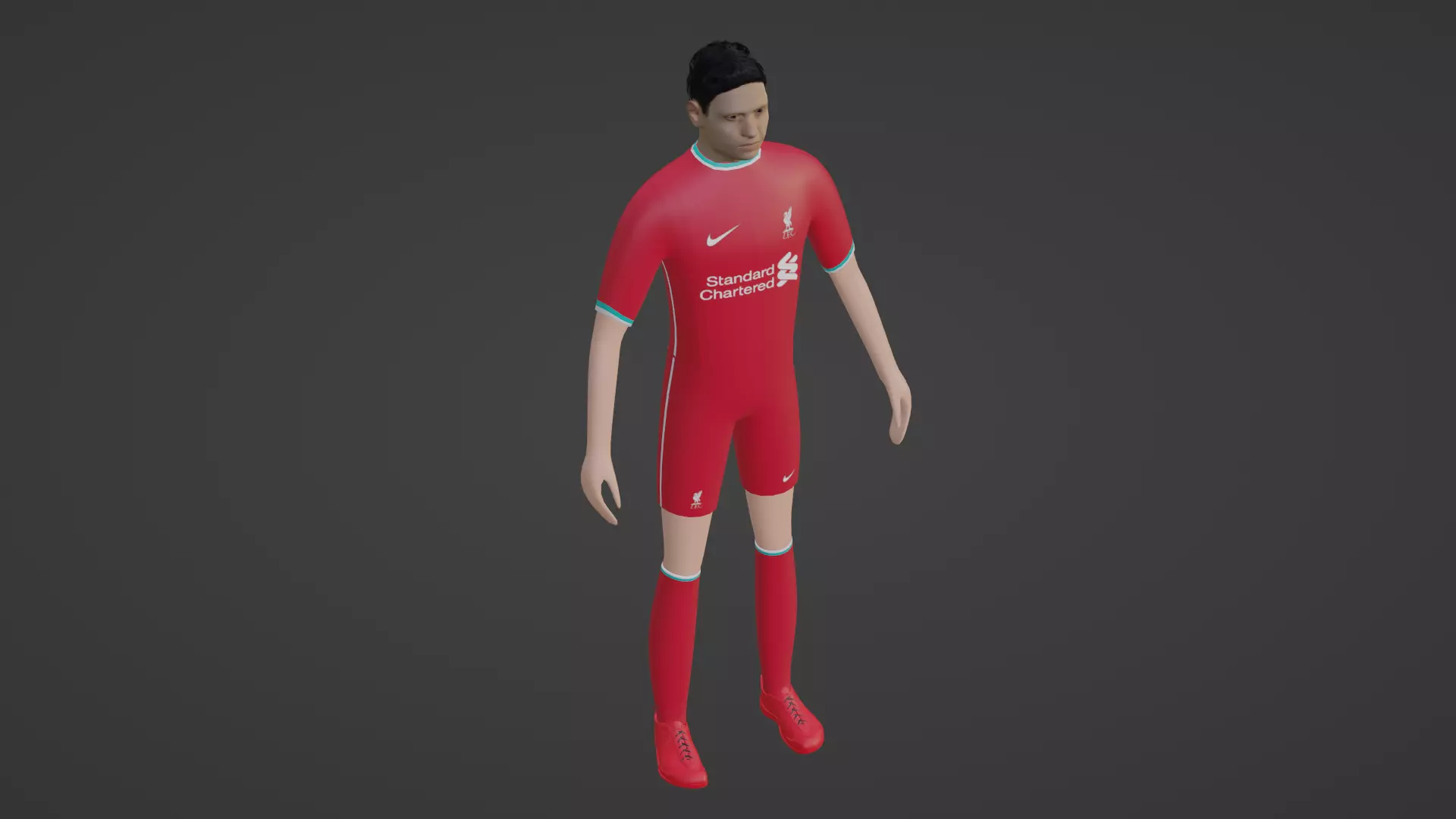 Soccer Player - Liverpool 3D model_0