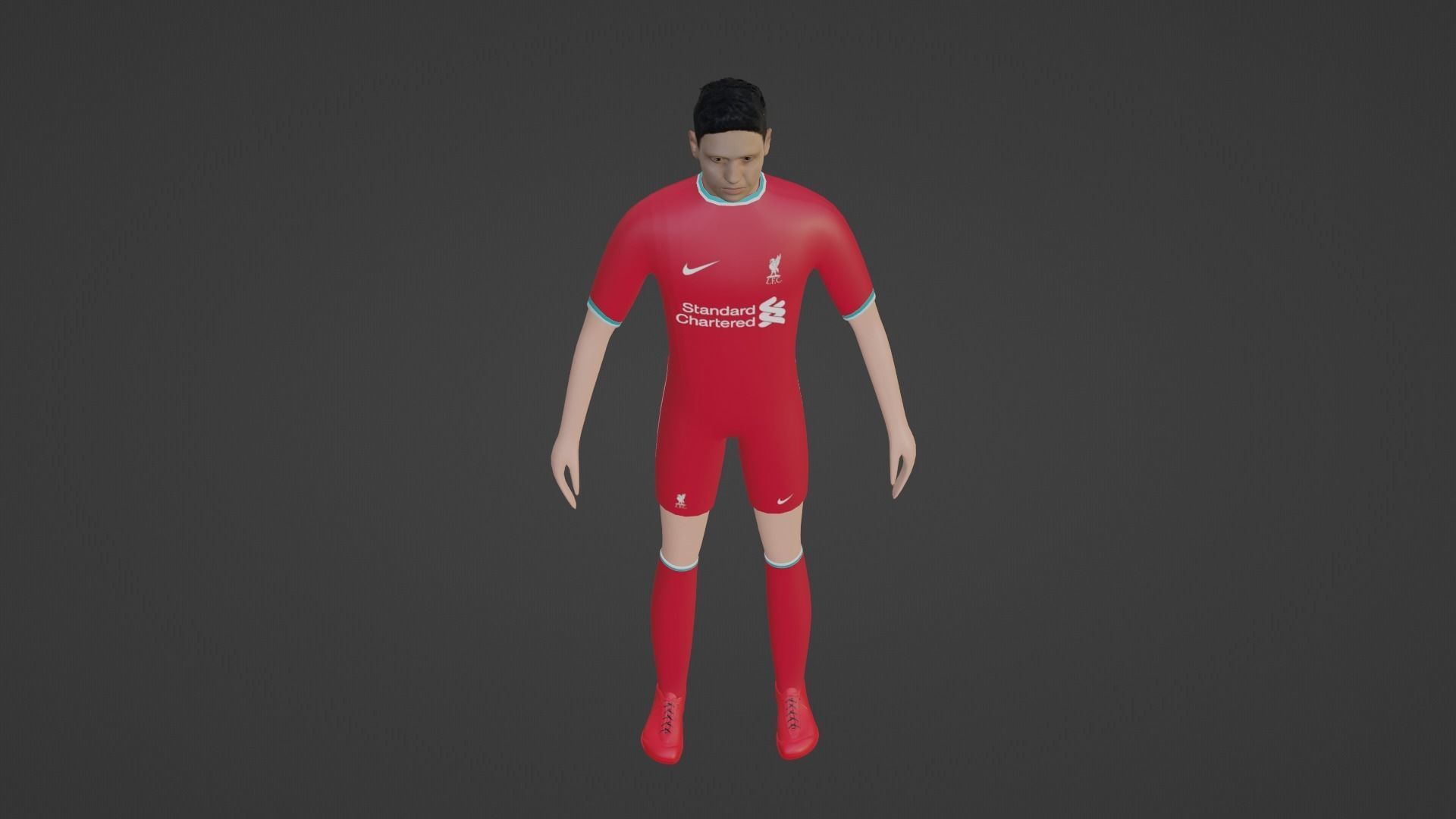 Soccer Player - Liverpool 3D model_1