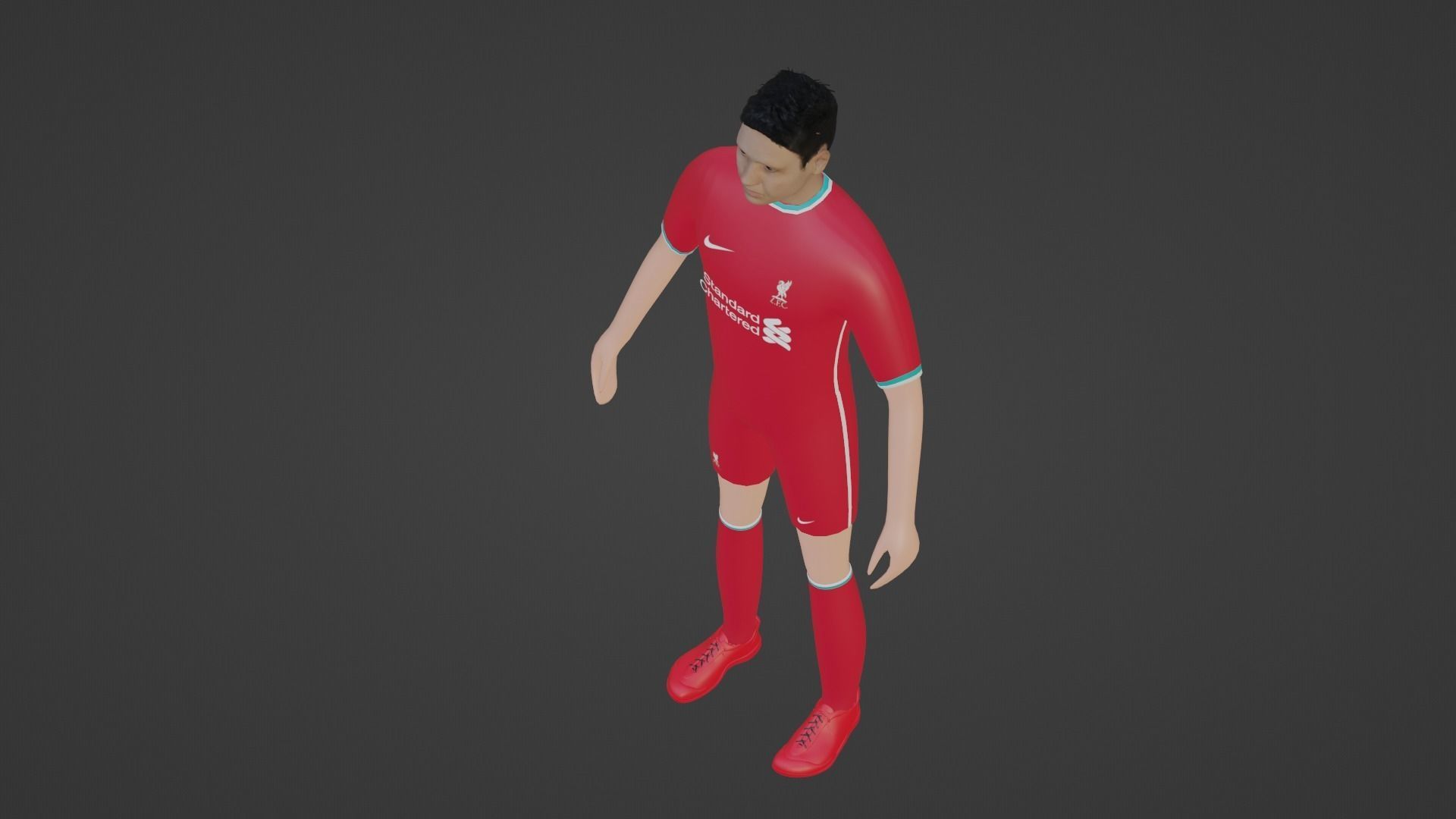 Soccer Player - Liverpool 3D model_2
