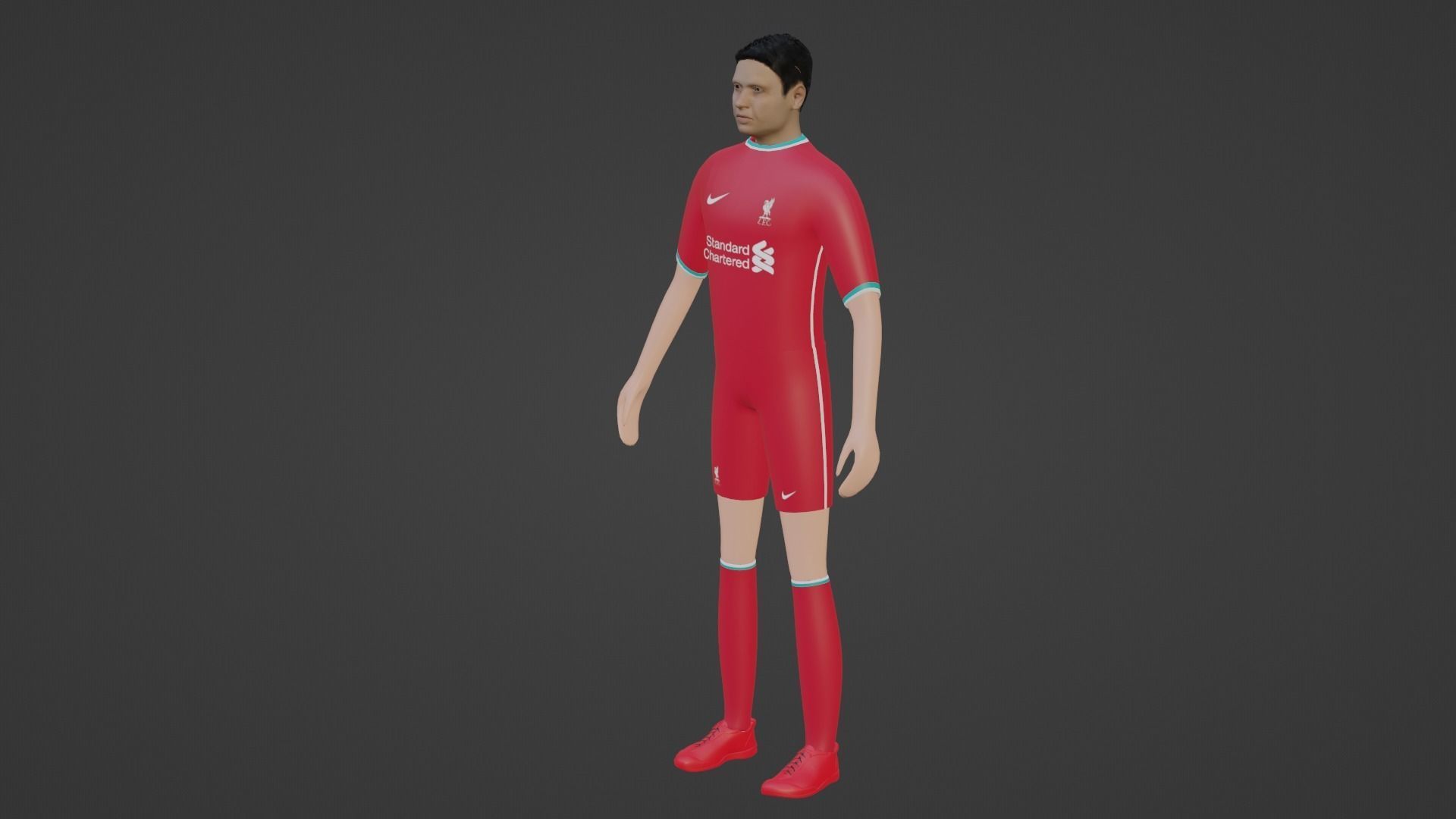 Soccer Player - Liverpool 3D model_3