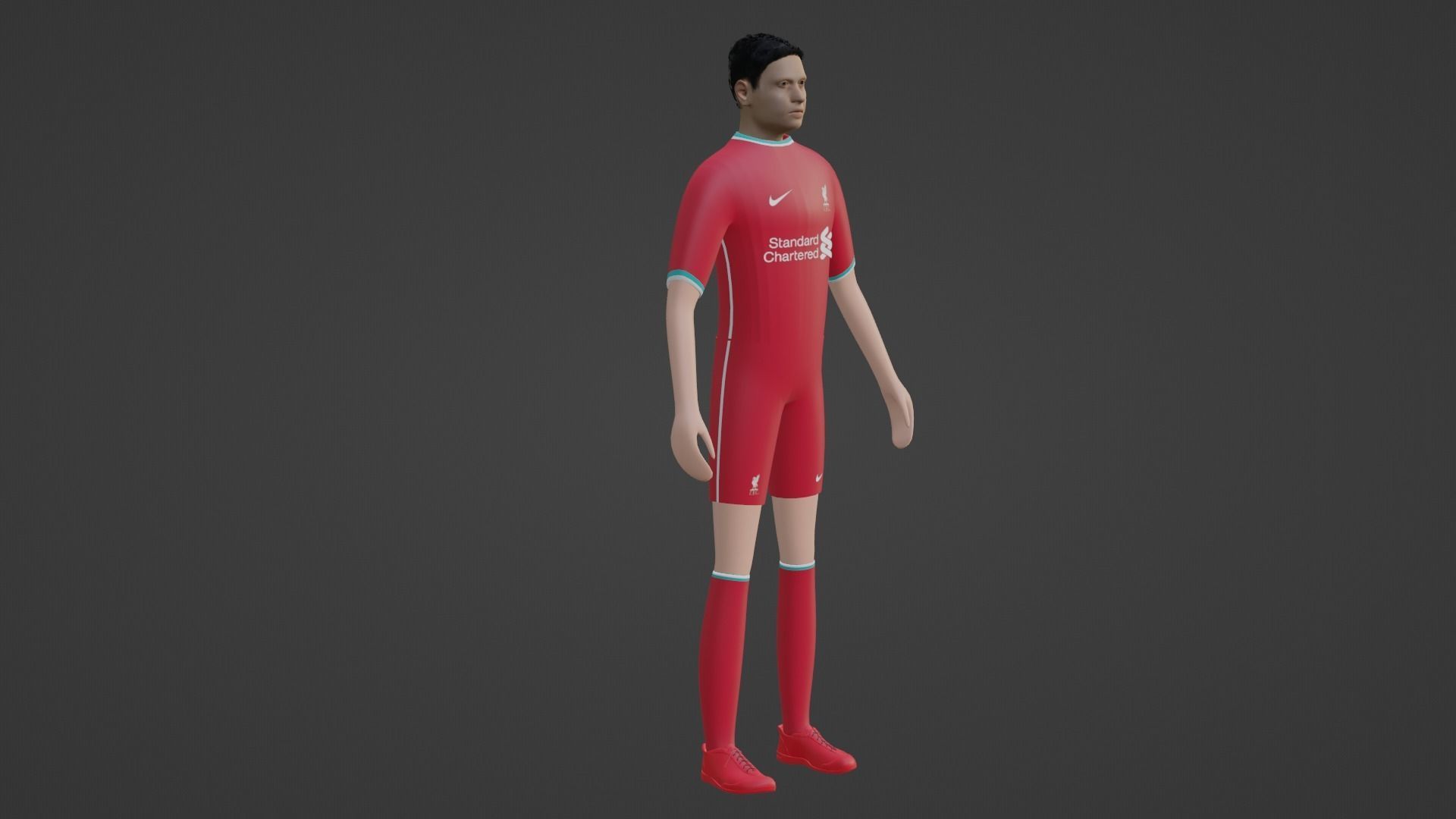 Soccer Player - Liverpool 3D model_5