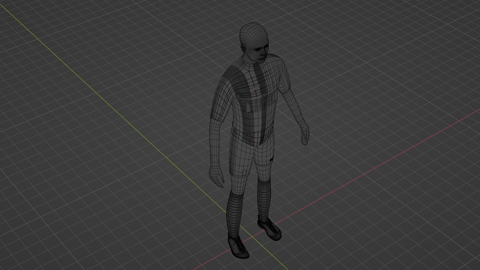 Soccer Player - Liverpool Low-poly 3D model_9