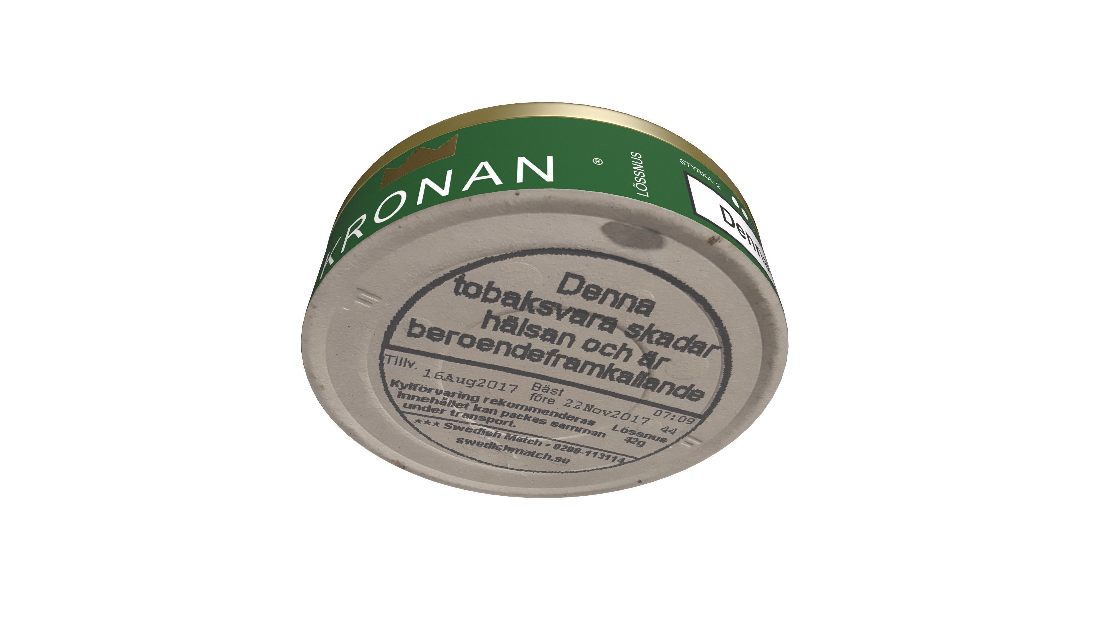 Swedish snus Low-poly 3D model_4