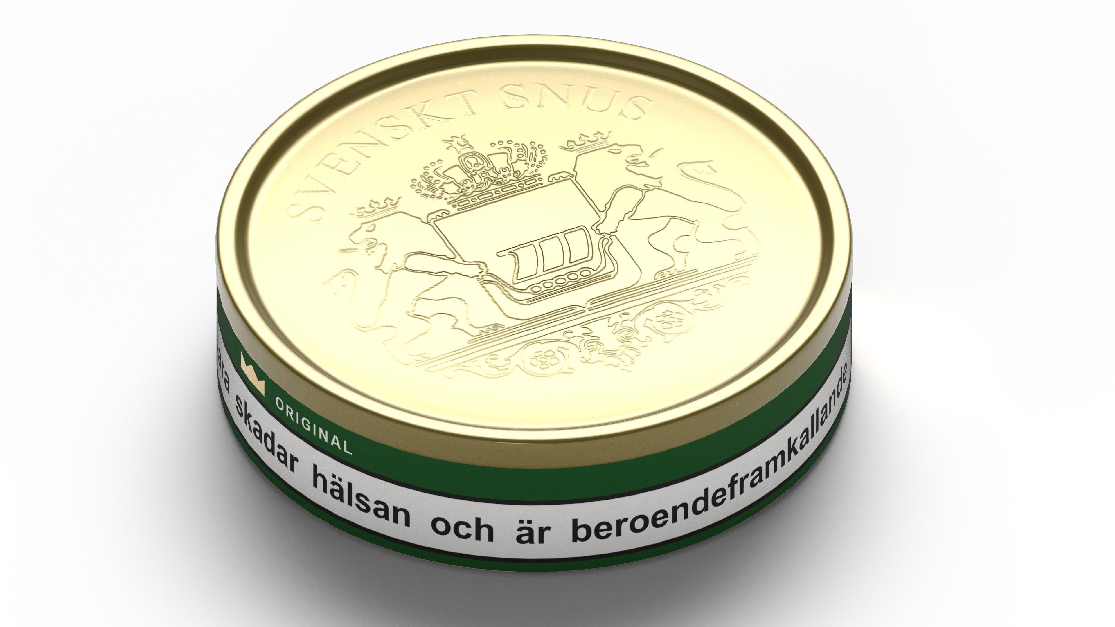 Swedish snus Low-poly 3D model_1