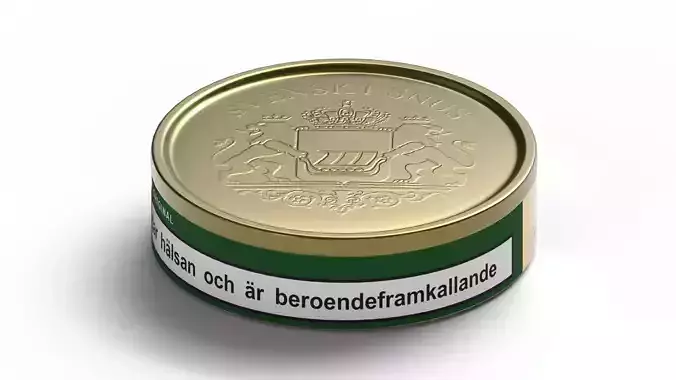 Swedish snus Low-poly 3D model