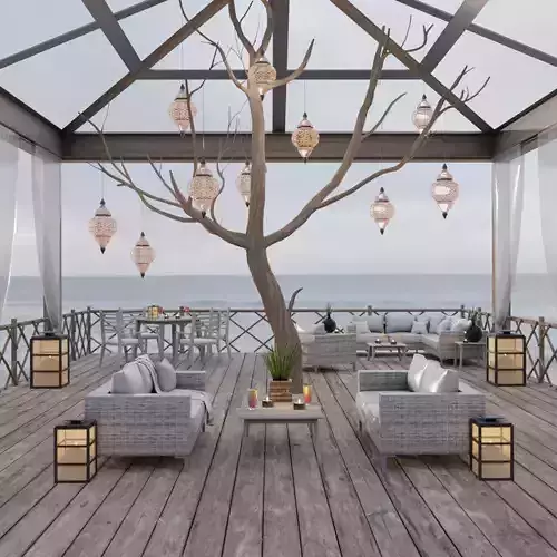 Beach Terrace Blender Scene - DAY