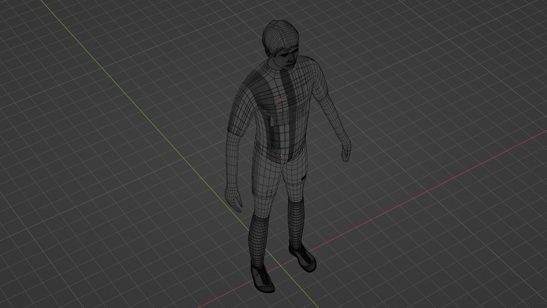 Soccer Player - Liverpool Low-poly 3D model_9