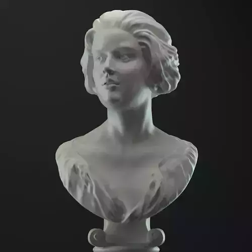 Female head sculpt model 3D model