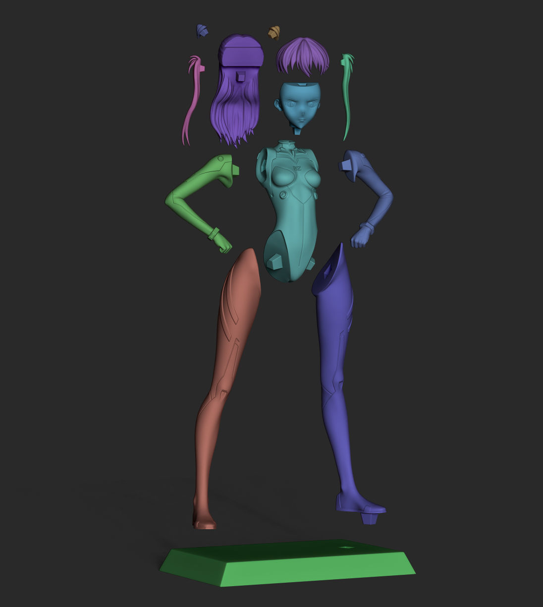 Asuka from Evangelion 3D print model_4