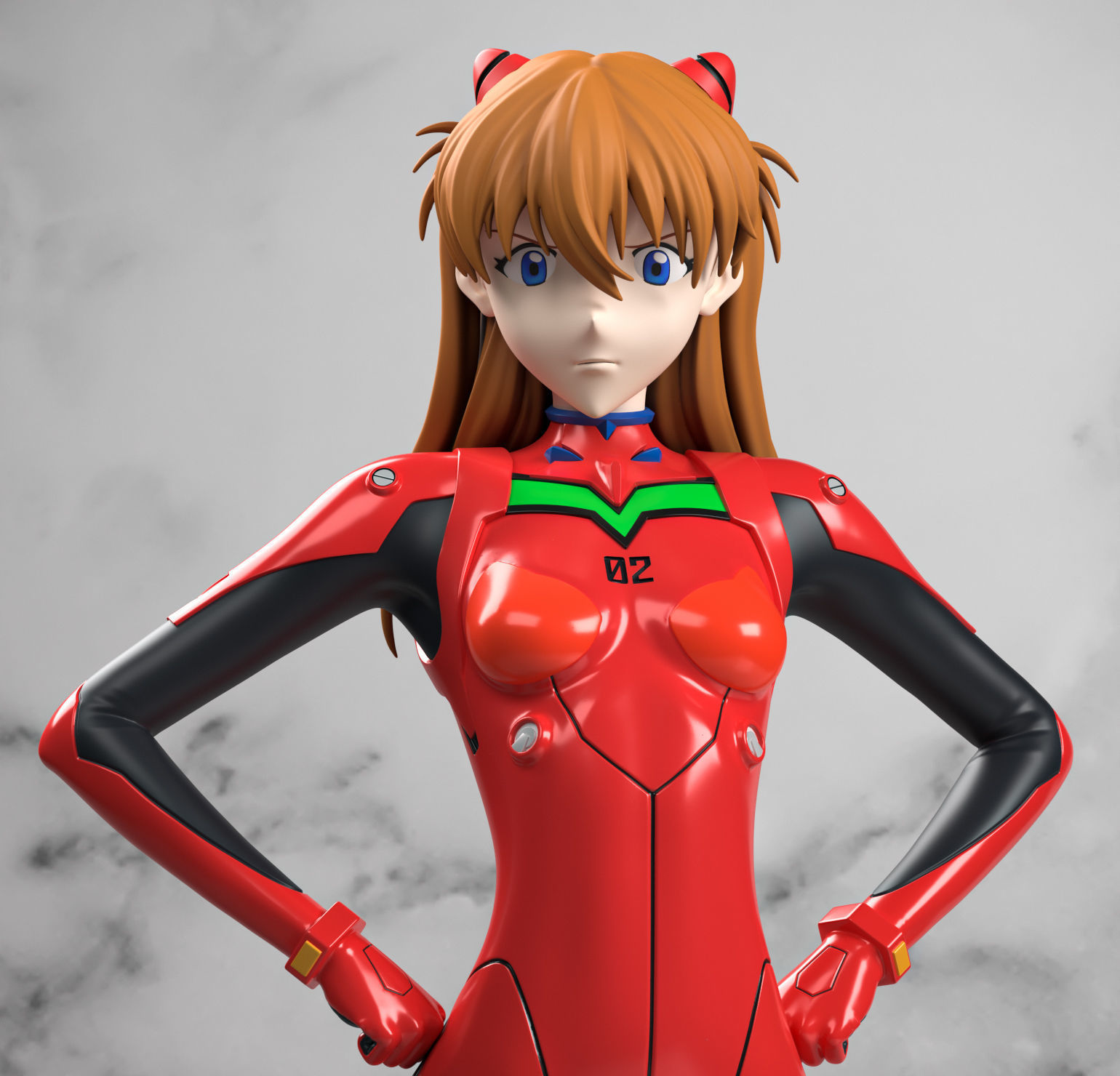 Asuka from Evangelion 3D print model_3