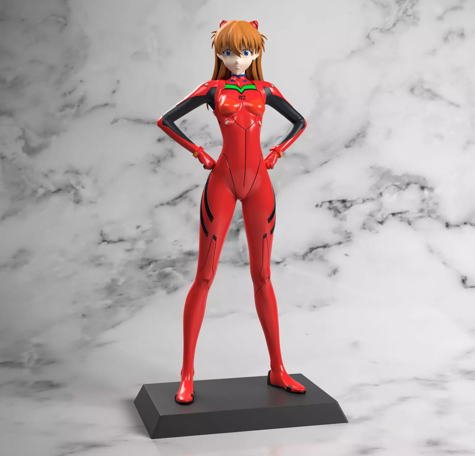 Asuka from Evangelion 3D print model_0