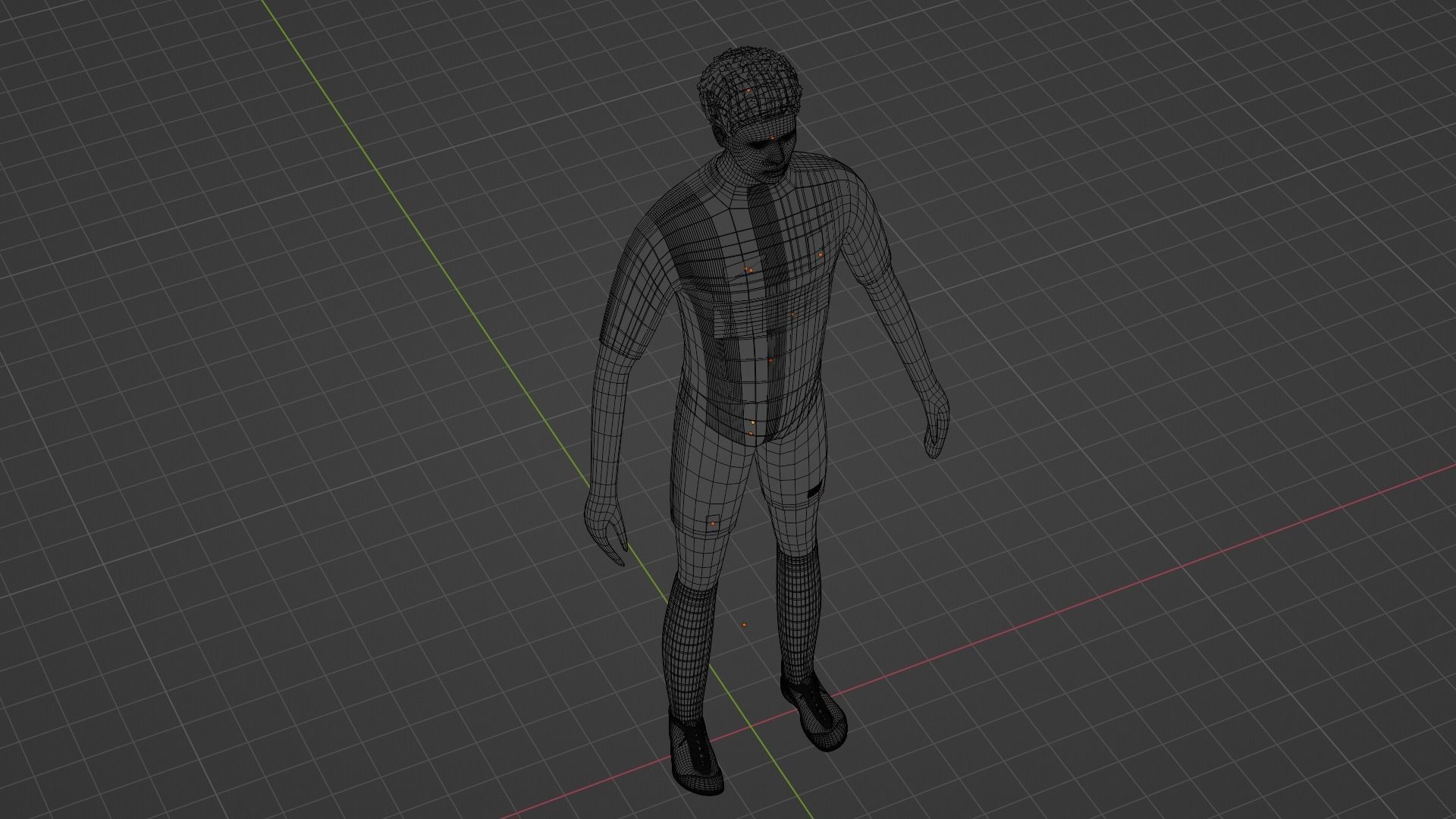 Soccer Player - Liverpool Low-poly 3D model_9