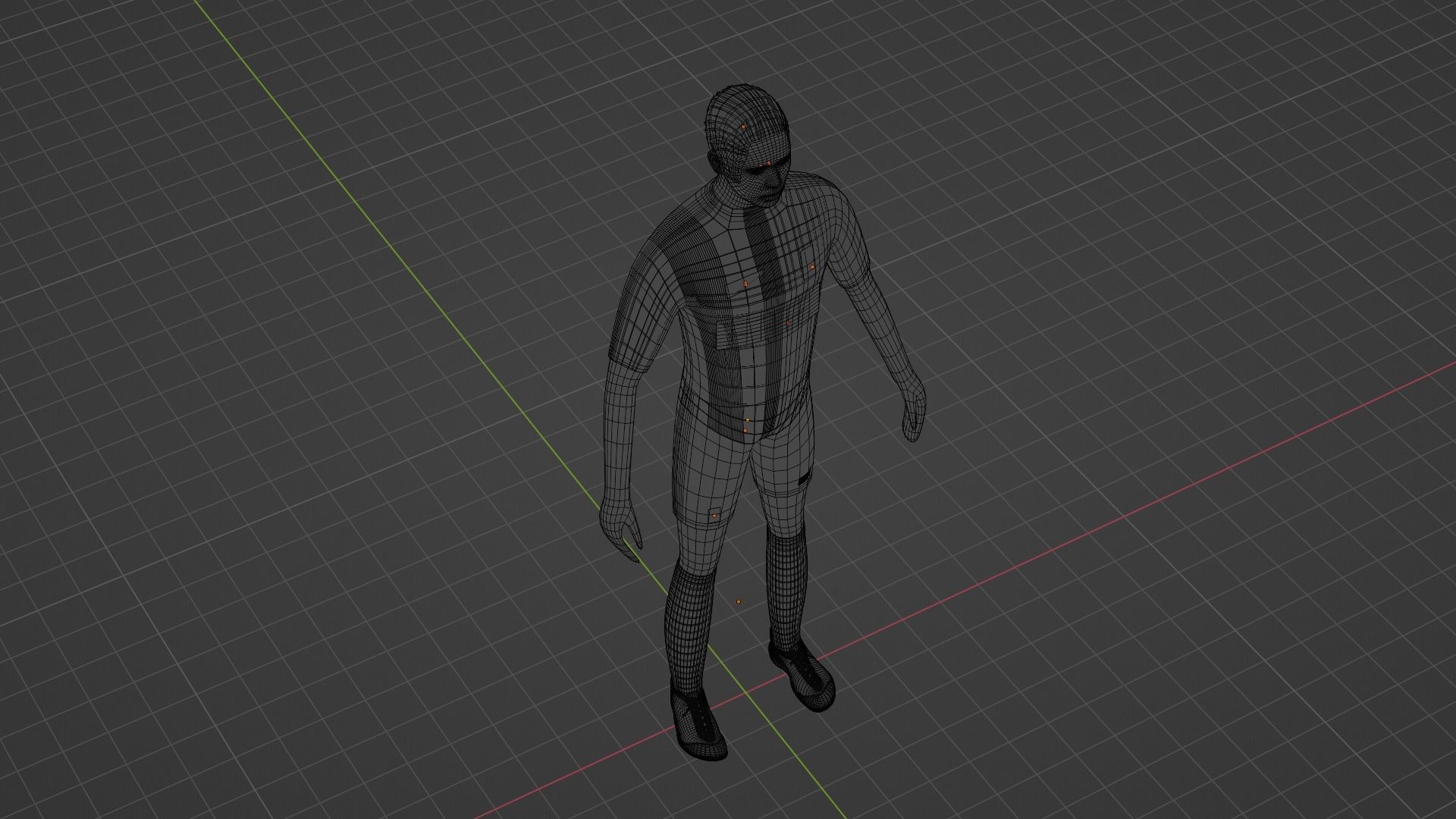 Soccer Player - Liverpool Low-poly 3D model_9