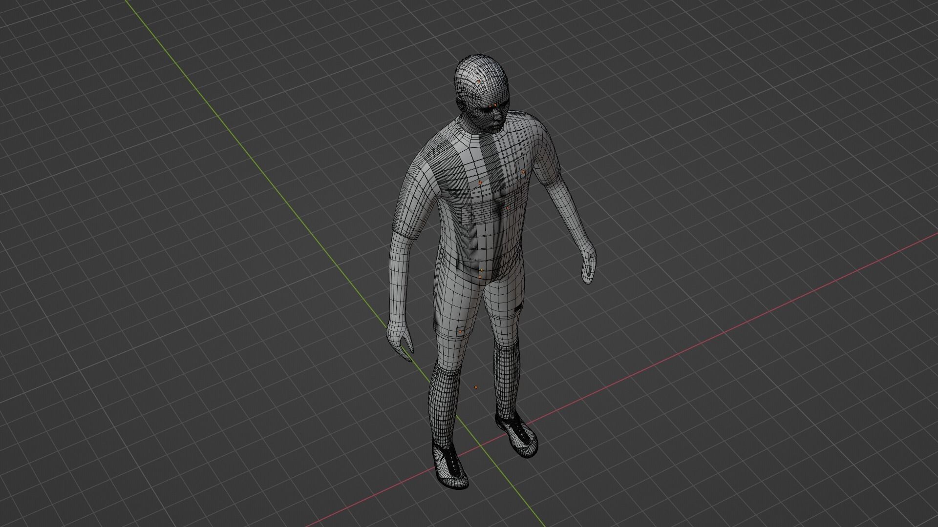 Soccer Player - Liverpool Low-poly 3D model_8