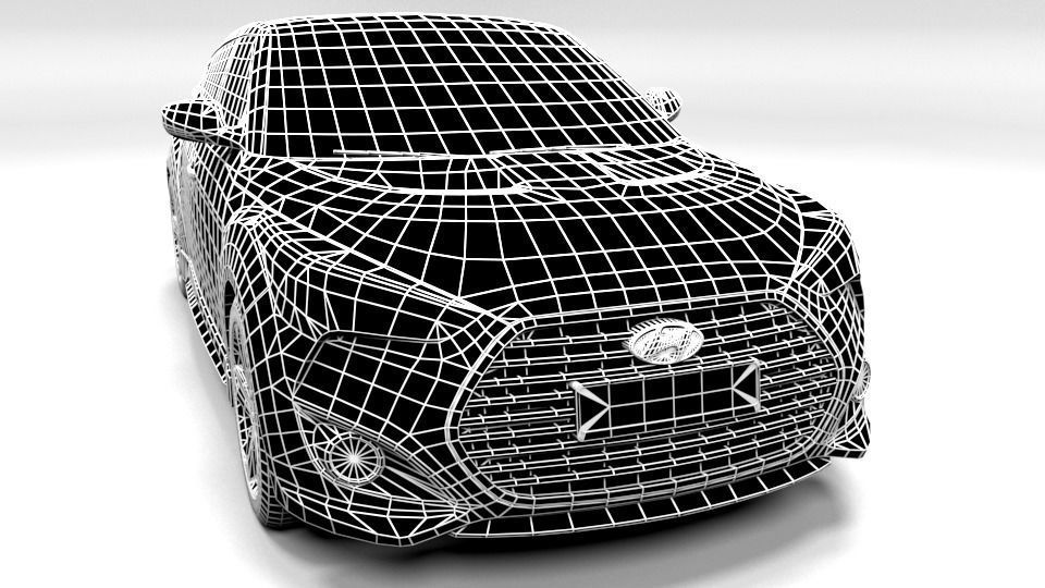 HYUNDAI VELOSTER TURBO LOWPOLY Low-poly 3D model_1