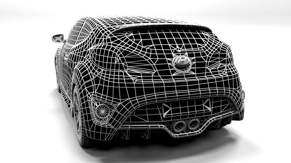 HYUNDAI VELOSTER TURBO LOWPOLY Low-poly 3D model_3