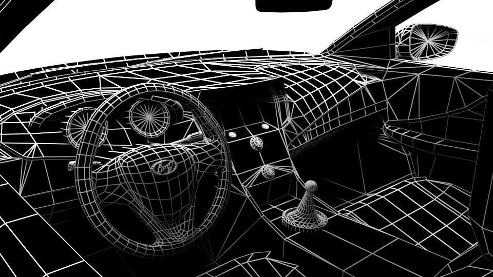 HYUNDAI VELOSTER TURBO LOWPOLY Low-poly 3D model_9