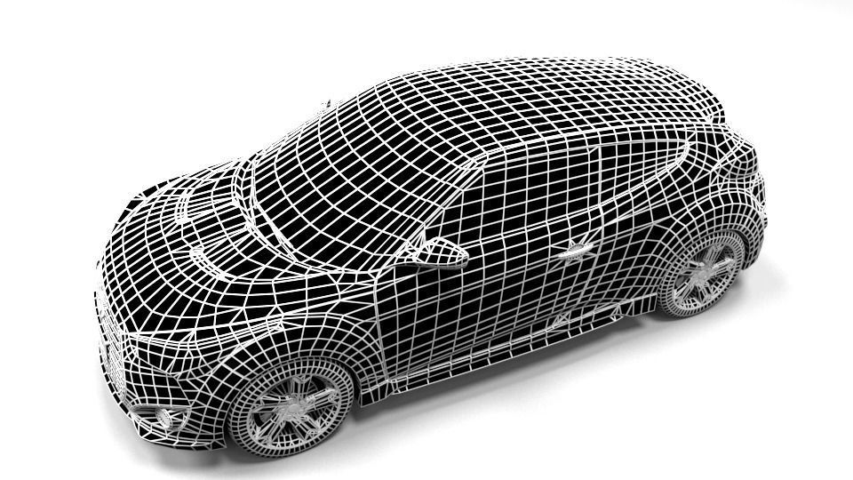 HYUNDAI VELOSTER TURBO LOWPOLY Low-poly 3D model_5