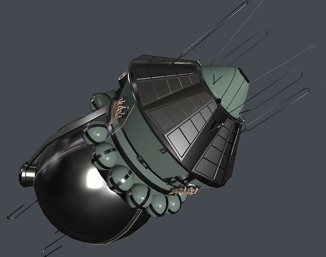 Vostok 1 Low-poly 3D model