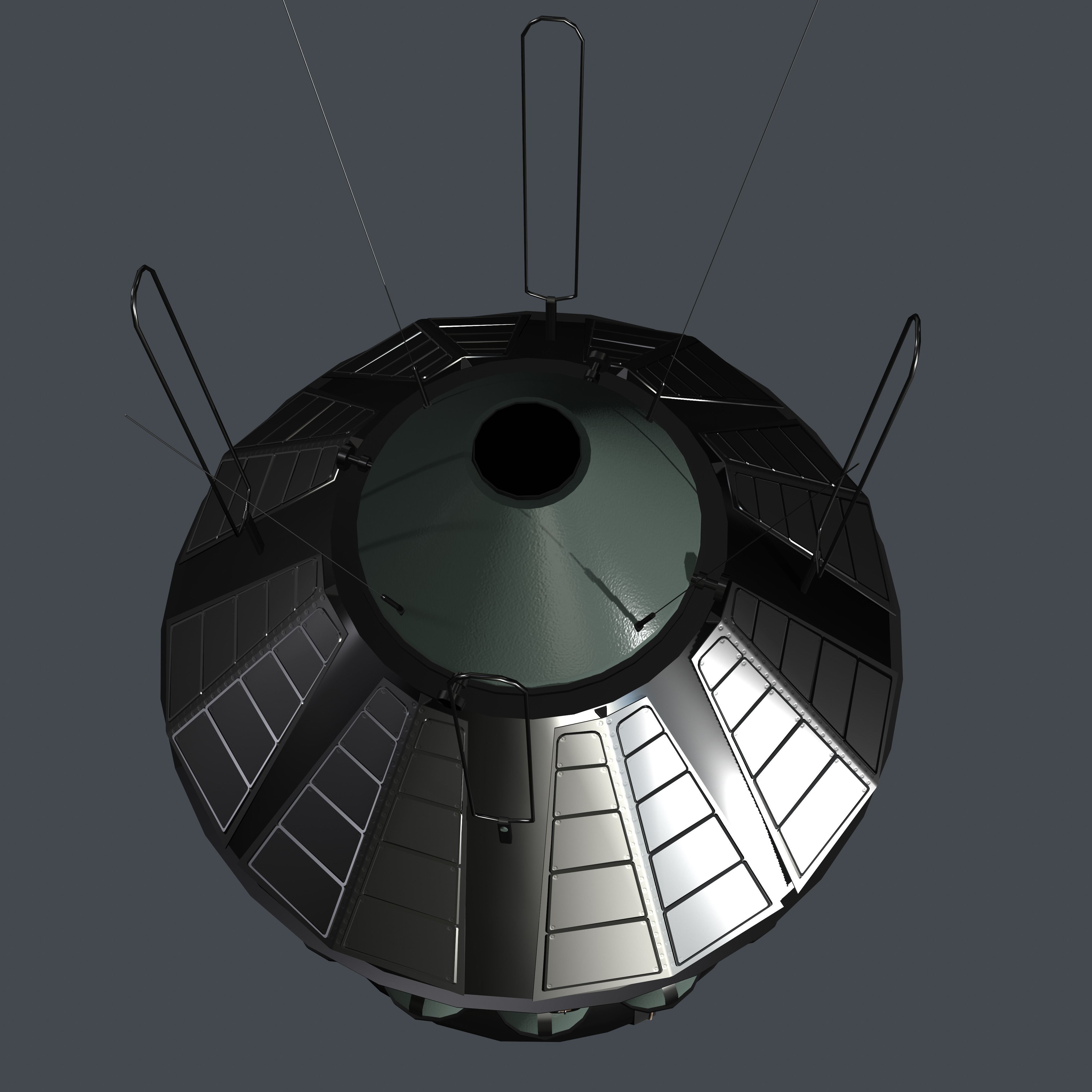 Vostok 1 Low-poly 3D model_11
