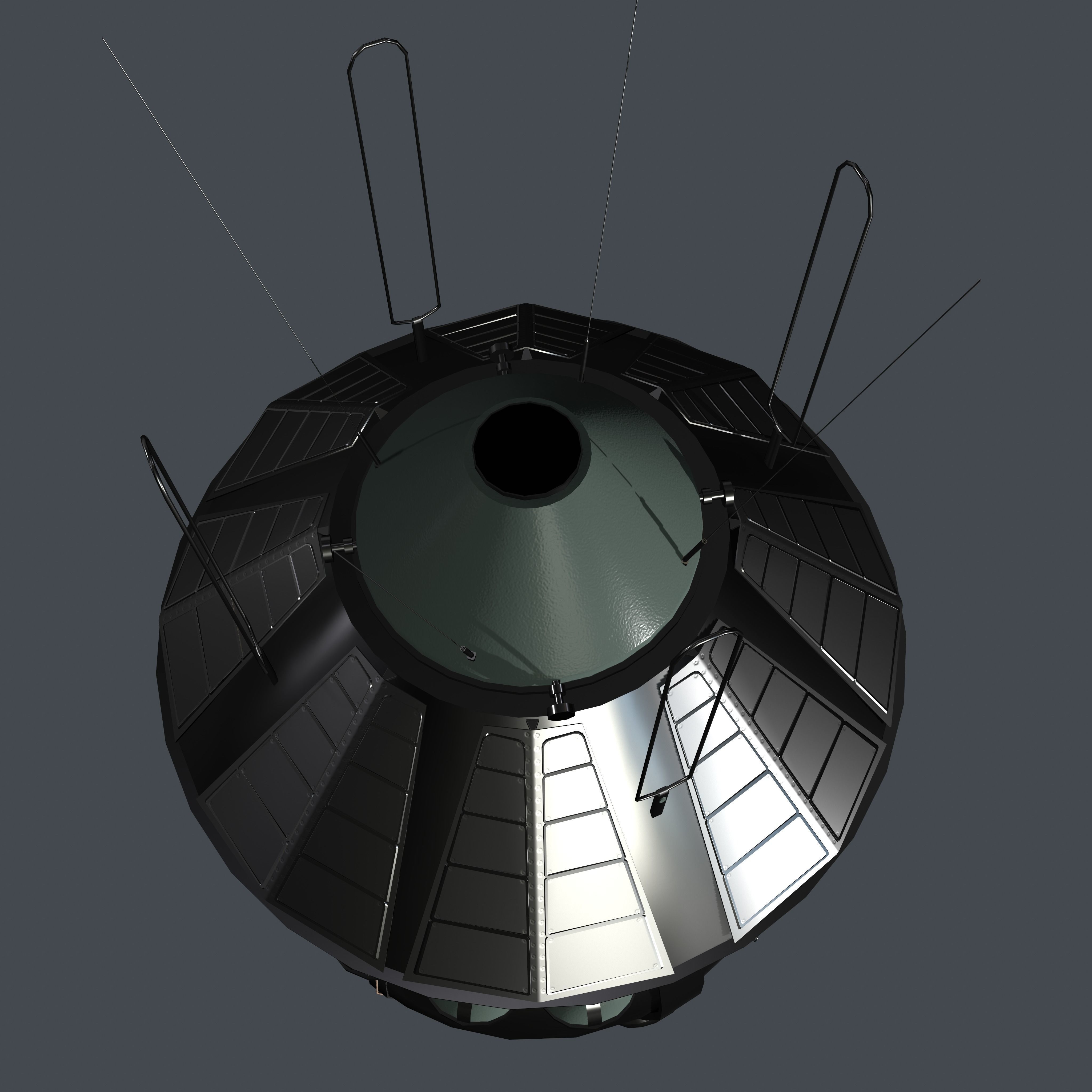 Vostok 1 Low-poly 3D model_10