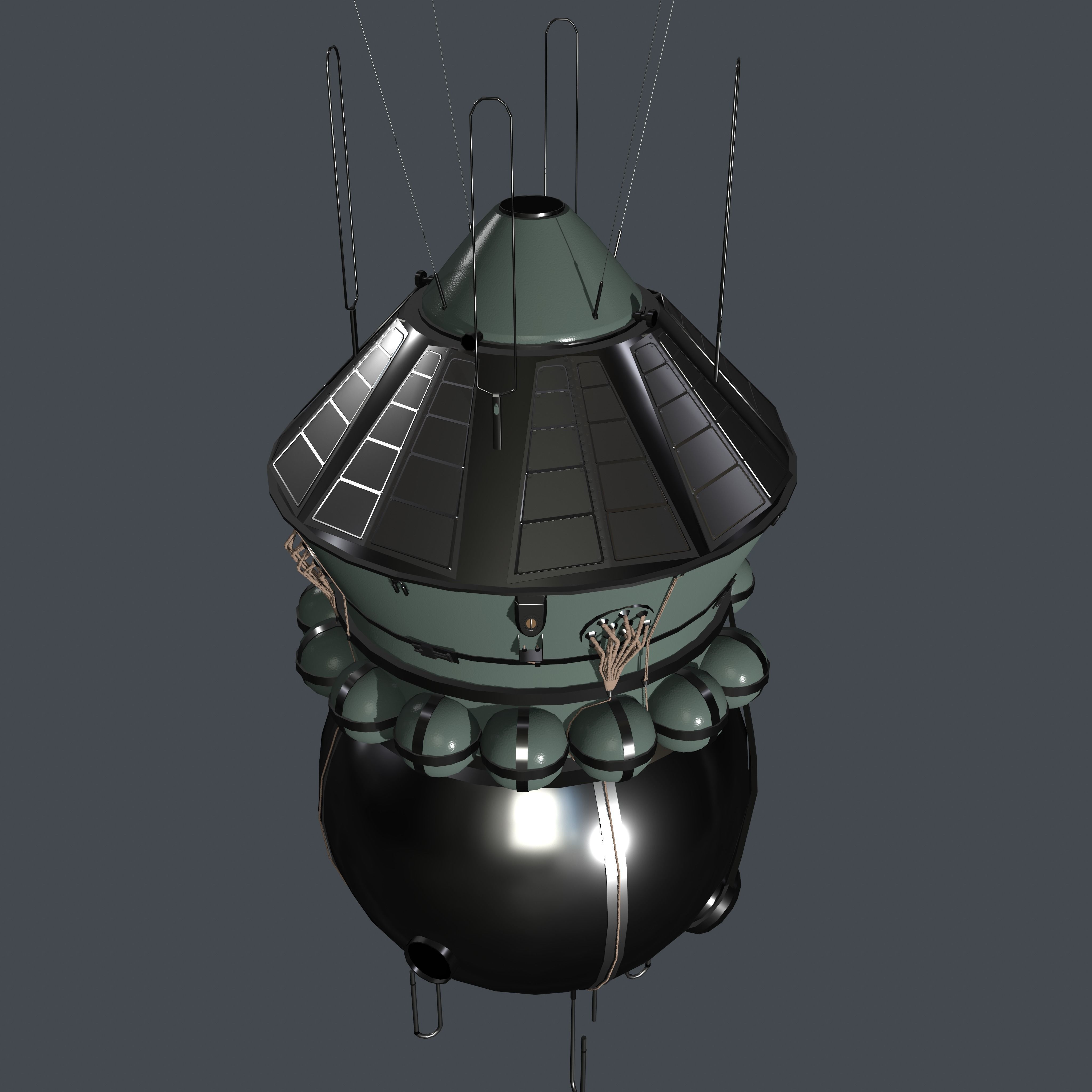 Vostok 1 Low-poly 3D model_26
