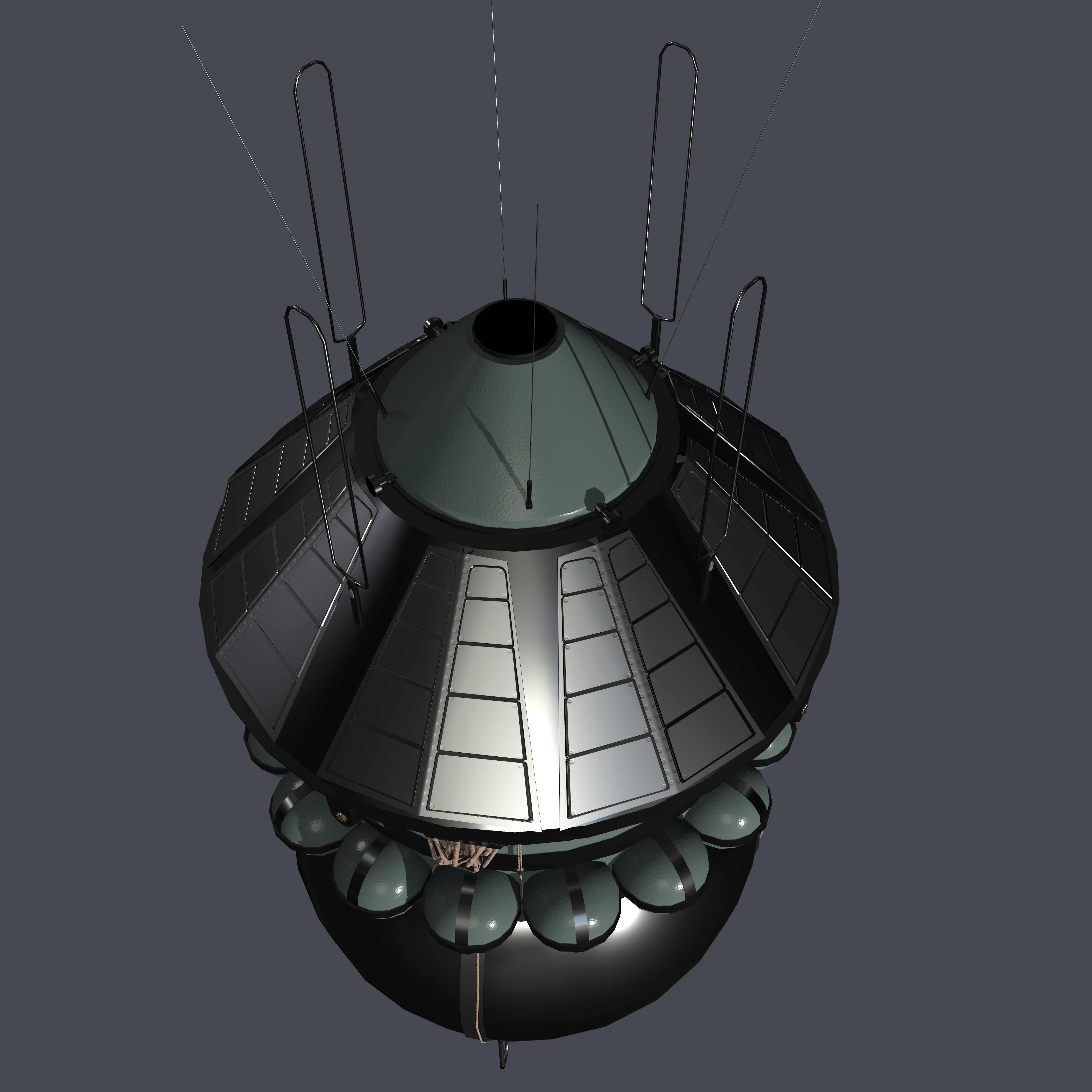 Vostok 1 Low-poly 3D model_6