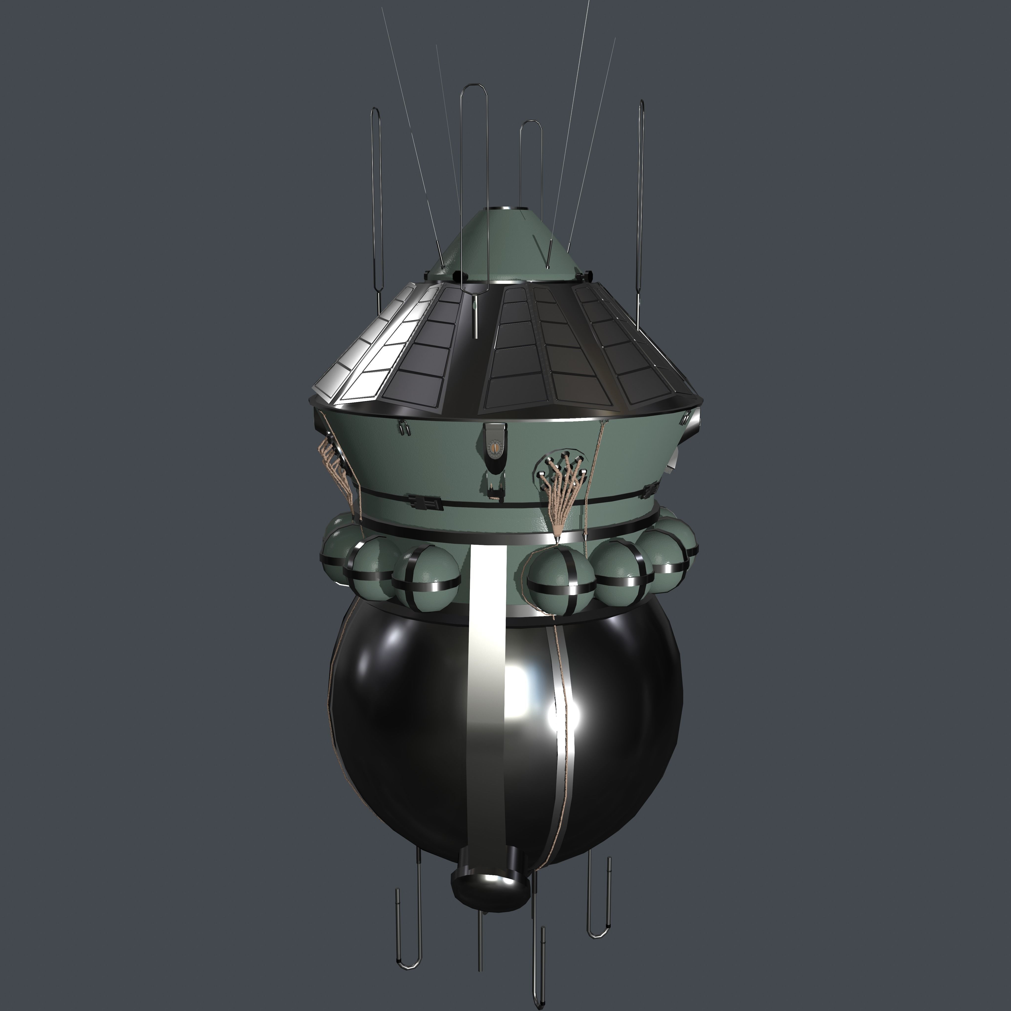 Vostok 1 Low-poly 3D model_23
