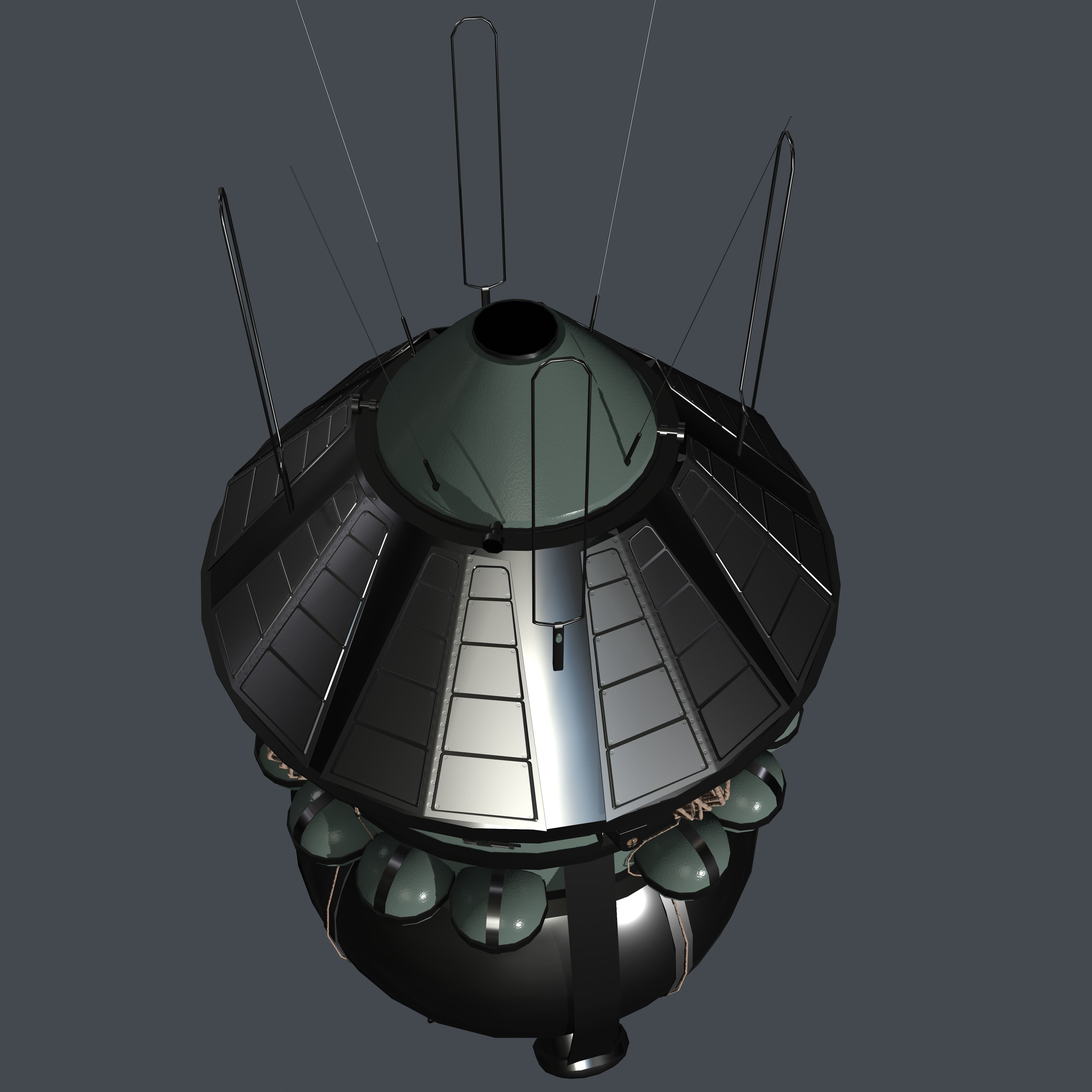 Vostok 1 Low-poly 3D model_4