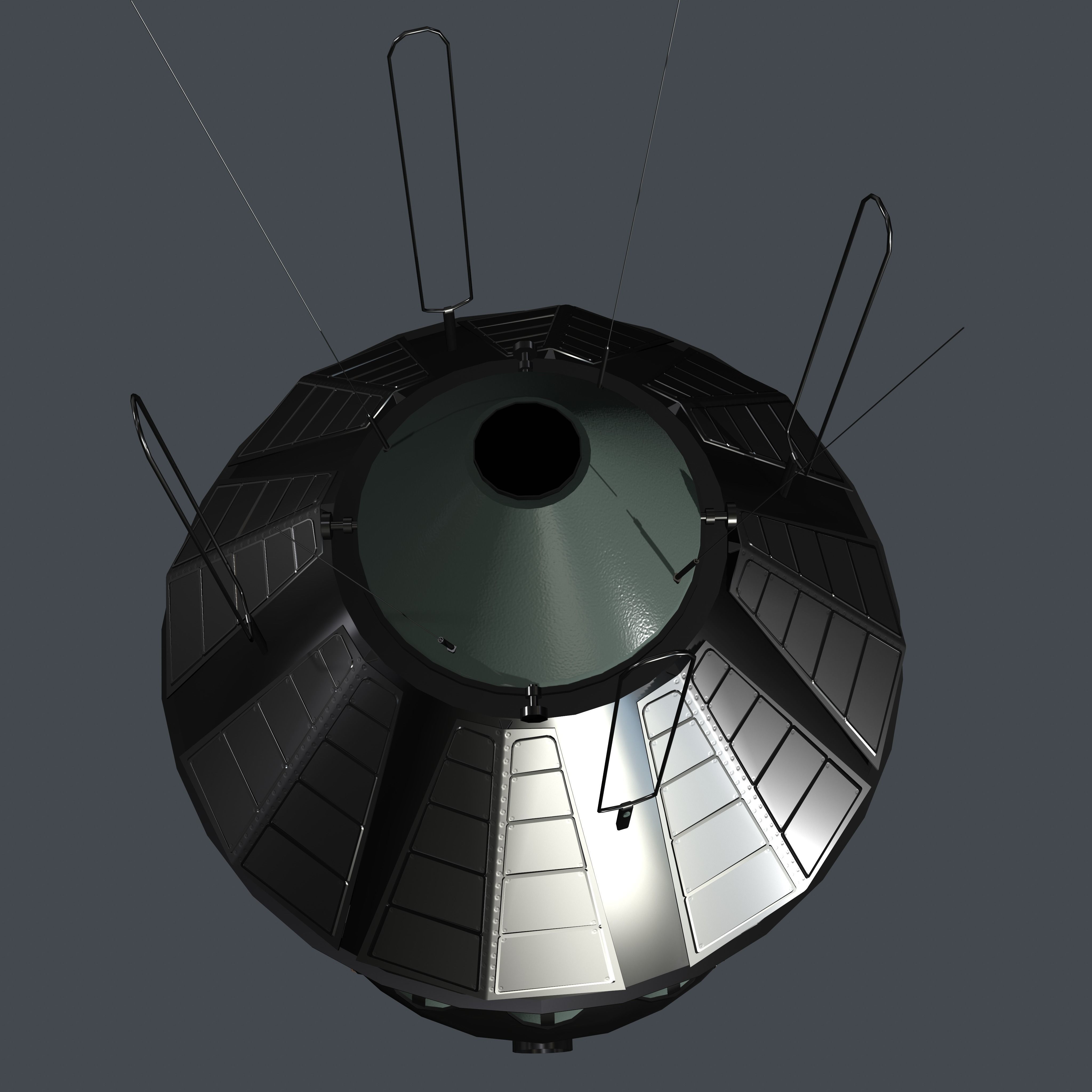 Vostok 1 Low-poly 3D model_12