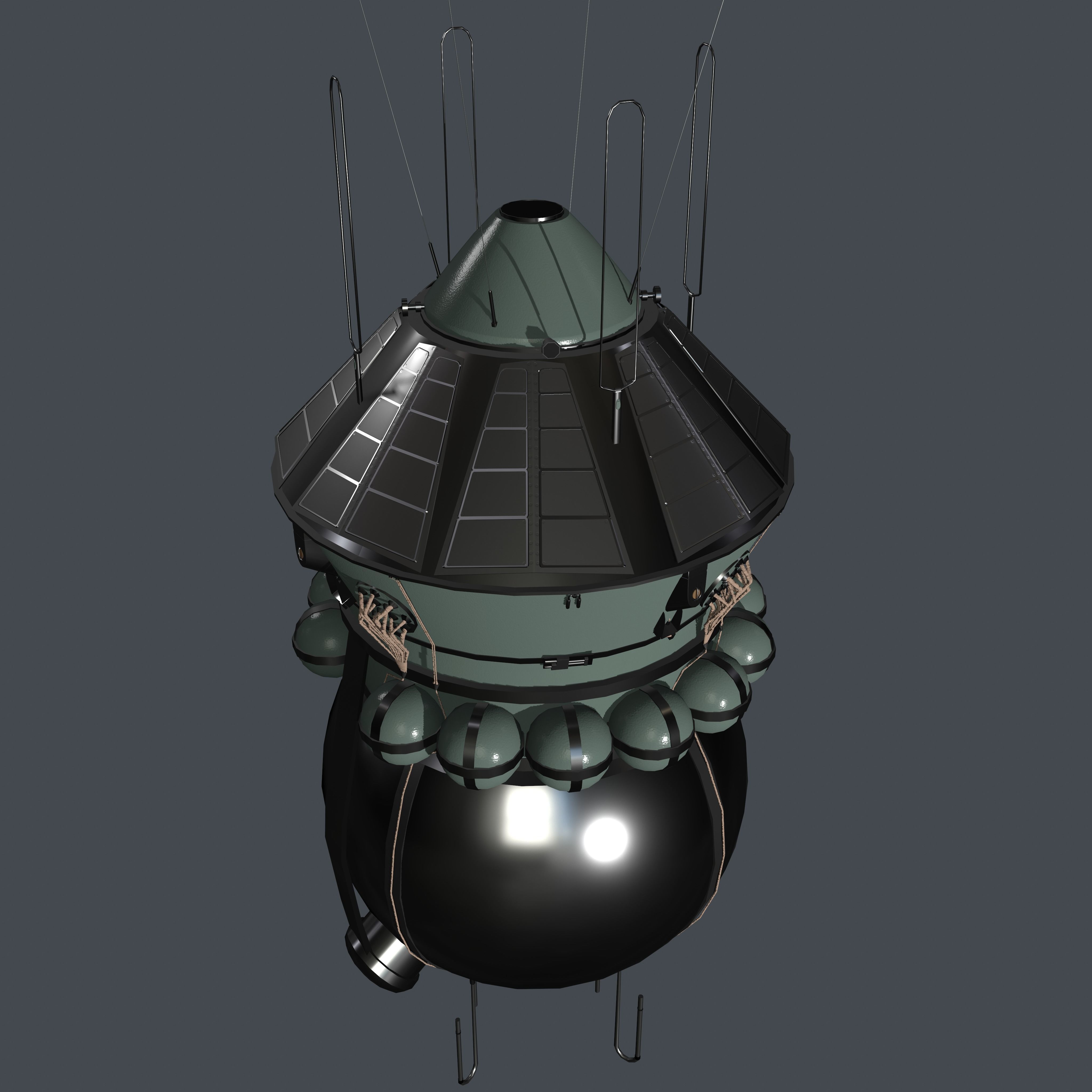 Vostok 1 Low-poly 3D model_24