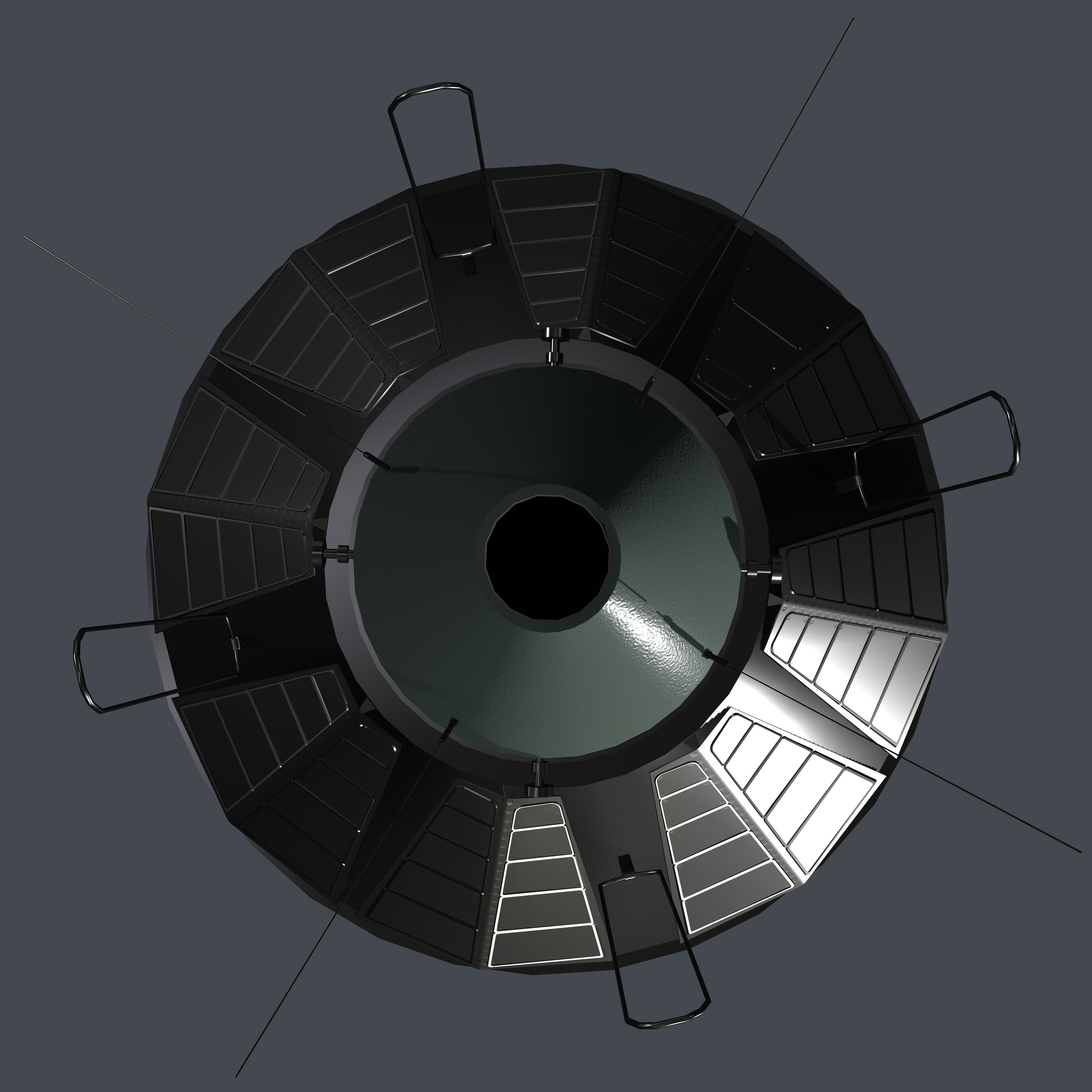Vostok 1 Low-poly 3D model_13